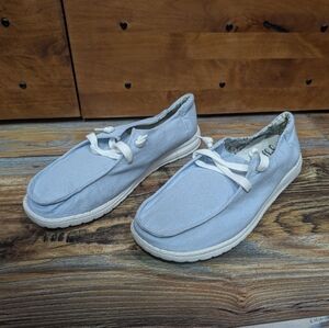 Gypsy Jazz Light Blue Slip-on Shoes Size 9.5
